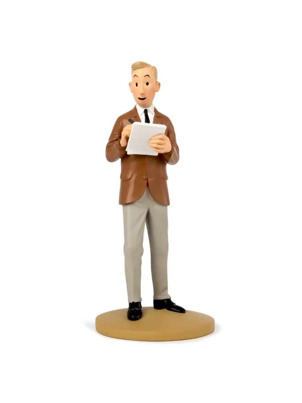 Figurine en résine Hergé reporter, modèle réduit pour collectionneur. Taille: 12 cm.