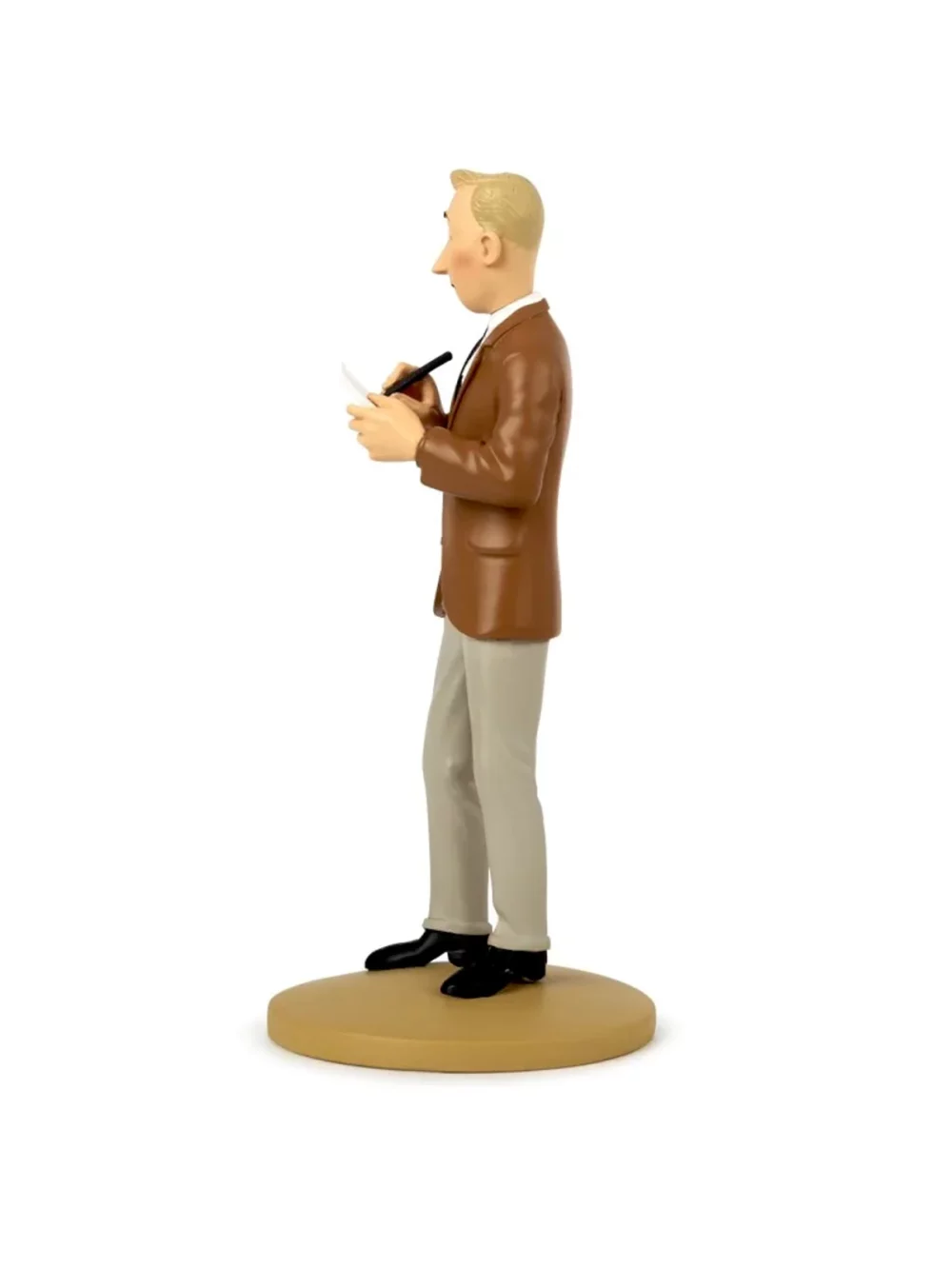 Figurine en résine Hergé reporter, modèle réduit pour collectionneur. Taille: 12 cm.