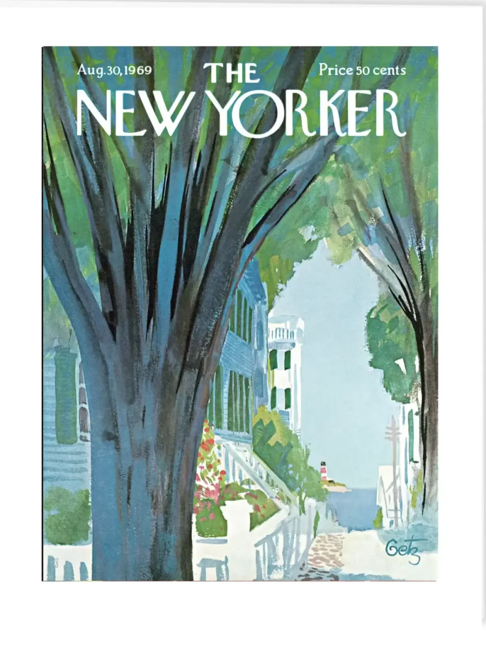 30 aout 1969, l’été se termine en bord de mer sur la couverture du New Yorker. Arthur Getz, plus de 213 Unes du magazine à son actif.