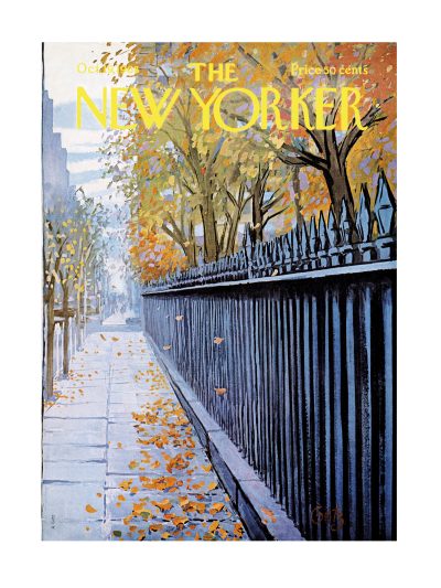 19 octobre 1968, l’automne est là, mélange de chaud et de froid, sur la couverture du New Yorker. Sous le pinceau d’Arthur Getz