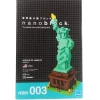 Nano block de la statue de la liberté. Construisez vous-même la liberté éclairant le monde. L'un des monuments les plus célèbres des Etats-Unis. Ne convient pas aux enfants de moins de 3 ans.