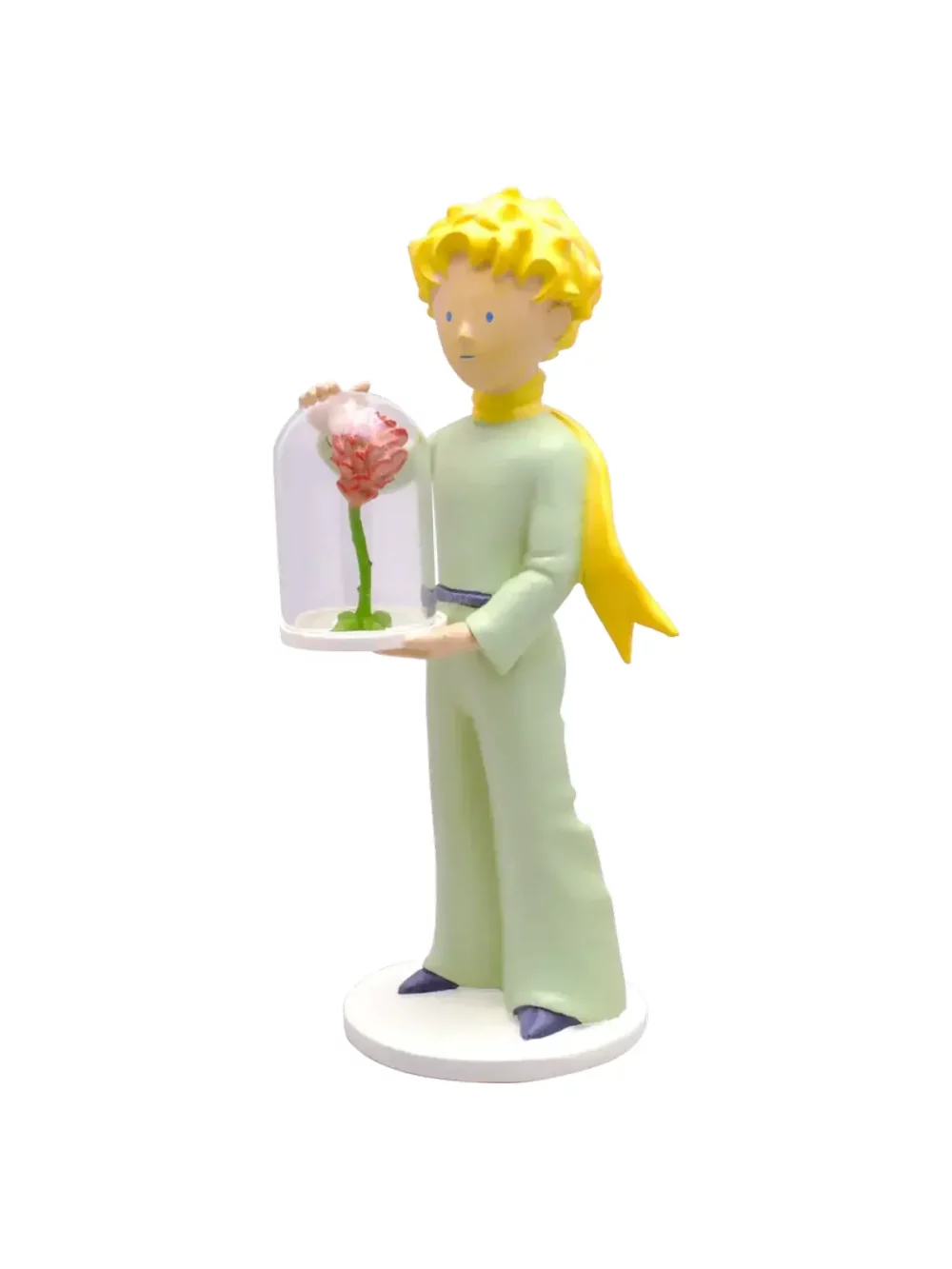 Figurine en résine et peinte à la main du petit prince et la rose. Modèle de collection. Personnages imaginés par St Exupéry qui nous plonge dans l'univers magique et poétique. 