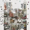 Puzzle représentant la ville de Londres, 1000 pièces de Martin Schwartz. A vous de reproduire le melting pot anglais. Vous trouverez une liste complète des bâtiments ainsi qu’une affiche. Taille du puzzle 50 x 70 cm.