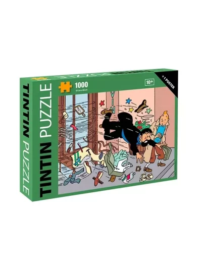 Ce puzzle reprend cette scène où le Capitaine Haddock dans une situation embarrassante à l’hotel Cornavin, tiré de l’album l’Affaire Tournesol. Article faisant partie de la collection "Puzzles Tintin" évoquant les visuels emblématique des aventures de Tintin.