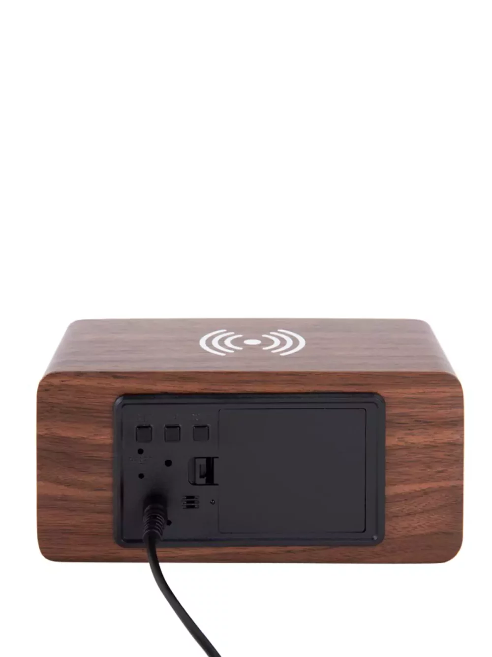 Le réveil Block LED de Karlsson a deux fonctions : vous réveiller et recharger votre téléphone. Pratique, non ? Il est disponible en deux coloris de mdf : placage noir et placage marron.