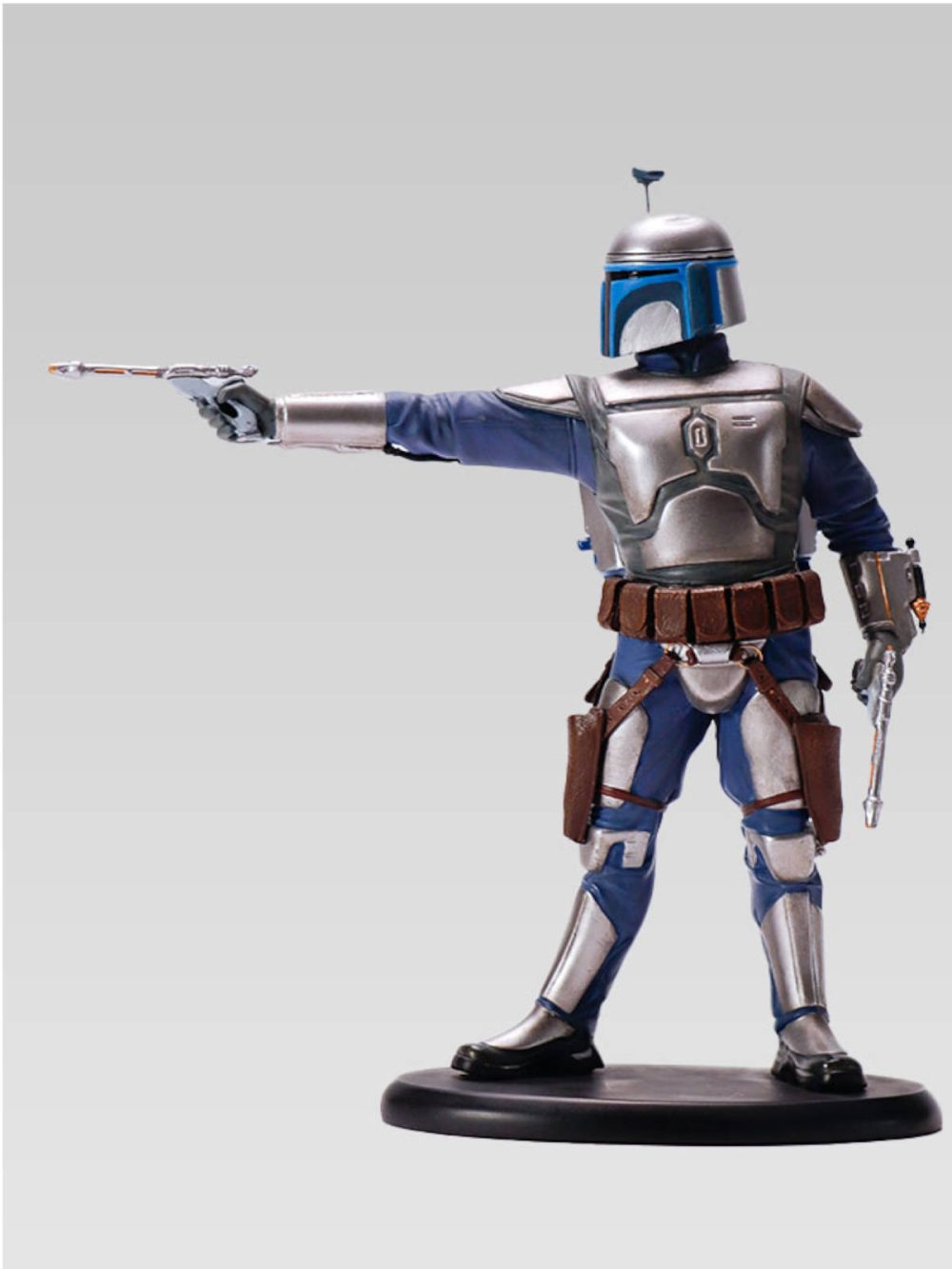 Statue en résine de Jango Fett, le Mandalorien. Figurine de collection, tirage à 500 exemplaires numéroté, sculptée et peint à la main.