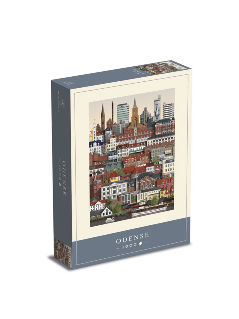 Puzzle représentant la ville de Odense, 1000 pièces de Martin Schwartz. A vous de reproduire la troisième plus grande ville du Danemark.