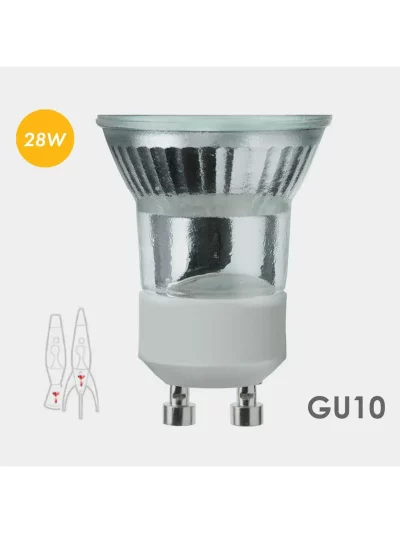 Ampoule halogène de remplacement 28W GU10 pour la lampe à lave Telstar / Astro Baby. Les ampoules Mathmos produisent la chaleur nécessaire et la lumière idéale.