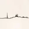 Représentation de la silhouette de Paris la ville lumière depuis les hauteurs du XVIIIème arrondissement. Paris est une grande ville européenne.