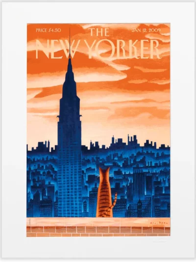 Couverture du New Yorker le 12 janvier 2009 par Mark Ulriksen. Cette illustration trouvera sa plus belle place dans un salon, une entrée ou une chambre.