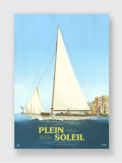 Affiche exclusive sous licence officielle STUDIOCANAL. Création originale de Marc Aspinall inspirée du film Plein Soleil réalisé par René Clément.