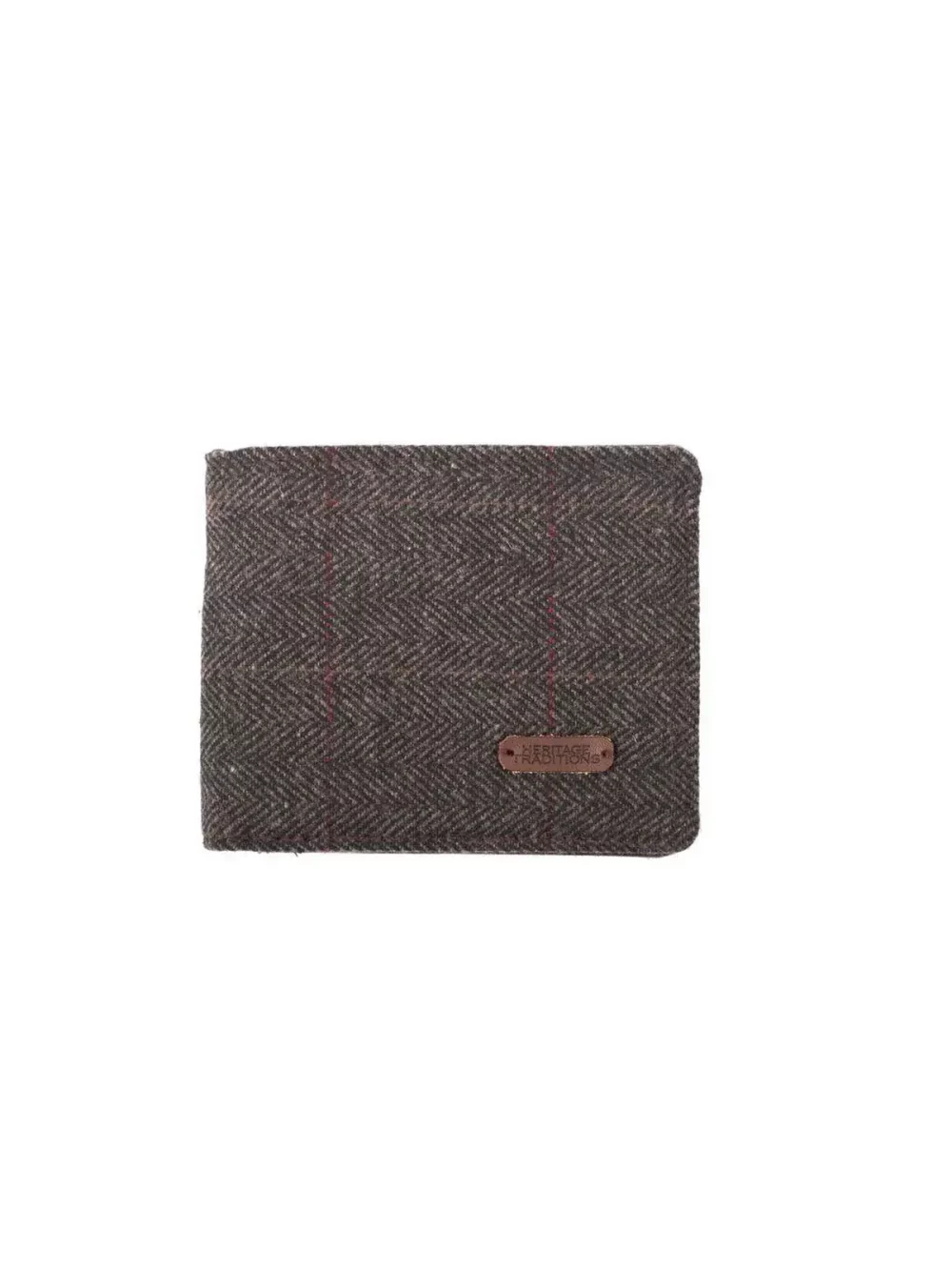 Portefeuille en tweed mélangé de laine de qualité avec un détail intérieur en PU, ce portefeuille est à la fois élégant et fonctionnel.